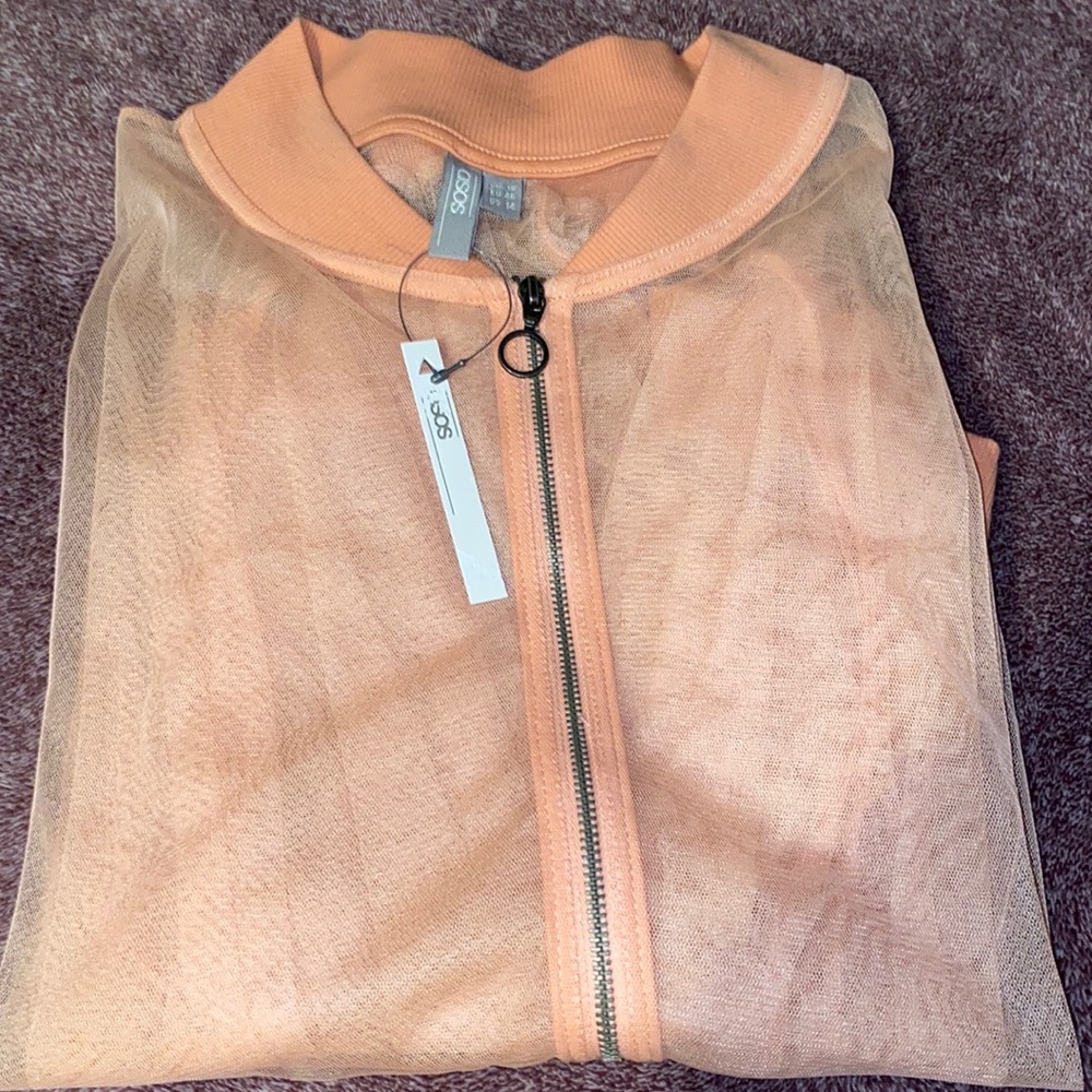 ASOS Bomber Jacket In Mesh - Picture 3 of 4